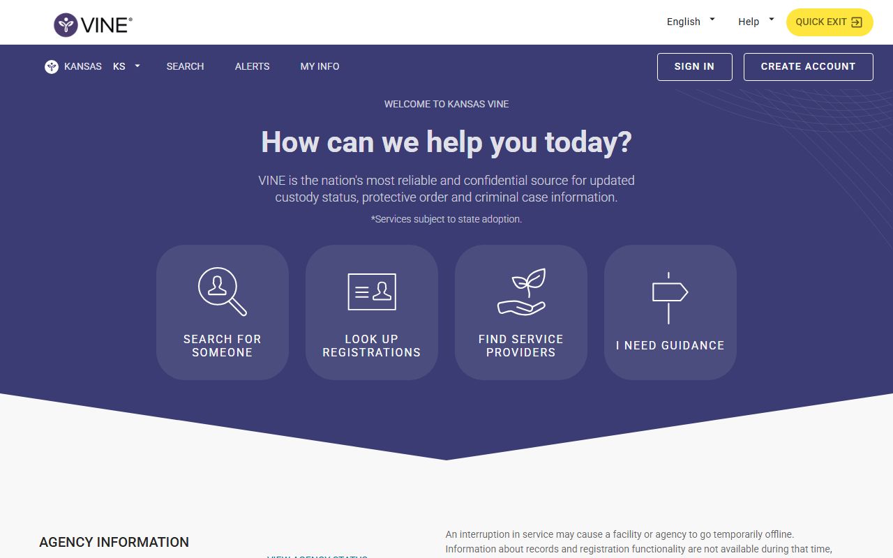 Wichita County inmate population Kansas VINELink custody search portal